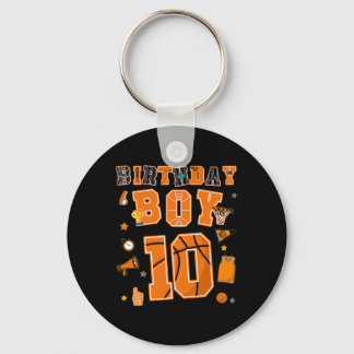 10th Birthday Boy 10 Yr Sketll Party Ten Years Old Key Ring