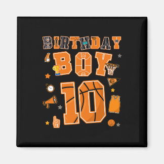 10th Birthday Boy 10 Yr Sketll Party Ten Years Old Magnet