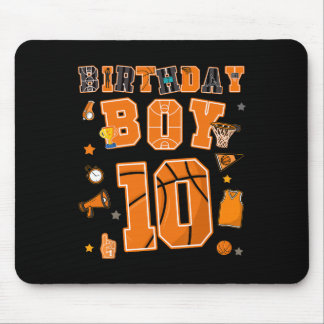 10th Birthday Boy 10 Yr Sketll Party Ten Years Old Mouse Mat