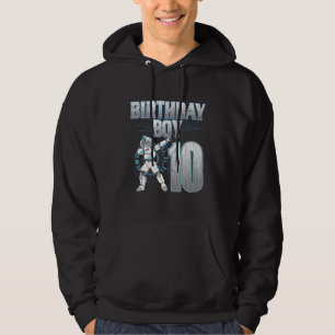 10th Birthday Boy Dabbing Robot 10 Years Old Bday Hoodie