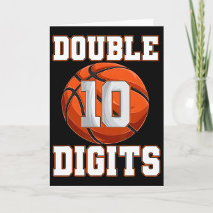 10th Birthday Boy Double Digits Sketll Birthday Ki Card