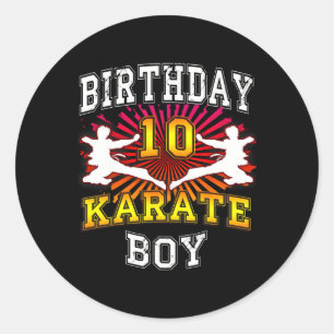 10th Birthday Boy - Karate 10 Year Old Children's Classic Round Sticker