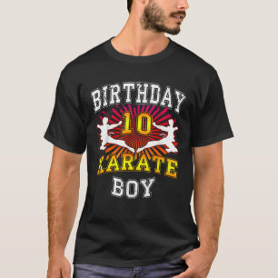 10th Birthday Boy Karate 10 years old kid gift T-Shirt