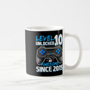 10th Birthday Boy Level 10 Gamer 10 Year Video Gam Coffee Mug
