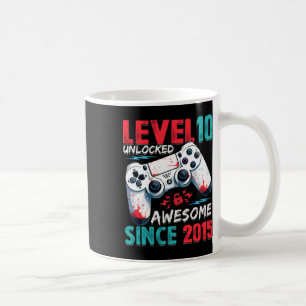 10th Birthday Boy Level 10 Unlocked Awesome Since Coffee Mug