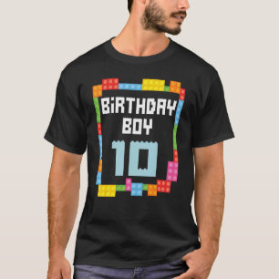 10th birthday Boy master builder 10 years old bloc T-Shirt