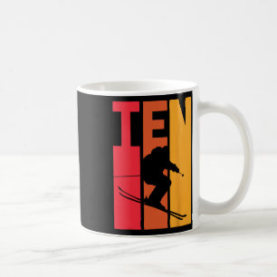 10th Birthday Boy Retro Ski Lover Skier 10 Years O Coffee Mug