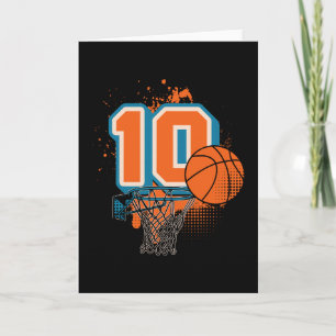10th Birthday Boy Sketll Player Sketll 10 Years Ol Card