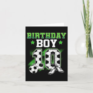 10th Birthday Boy Soccer 10 Year Old Sport 10yr Bo Card