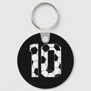 10th Birthday Boy Soccer Player Footll 10 Years Ol Key Ring