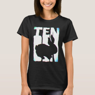 10th Birthday Bunny Rabbit Fan 10 Years Old Girl T-Shirt