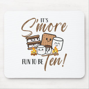 10th Birthday Campfire Marshmallow It's S'more Fun Mouse Mat