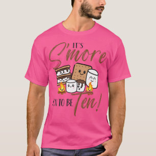10Th Birthday Campfire Marshmallow It'S S'More Fun T-Shirt
