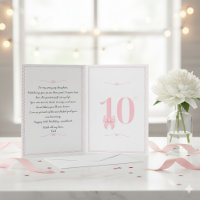 10th Birthday Card from Dad to Daughter