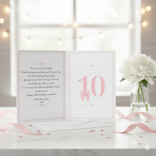 10th Birthday Card from Dad to Daughter