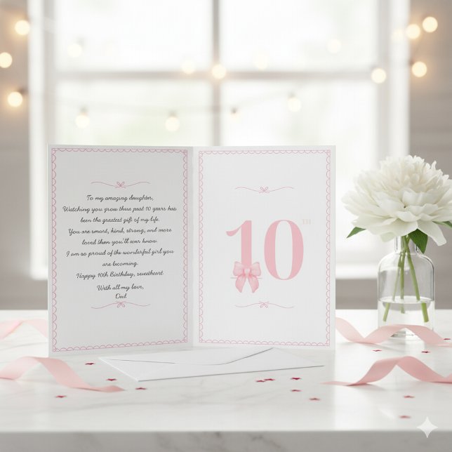 10th Birthday Card from Dad to Daughter (Creator Uploaded)