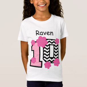 10th Birthday Chevrons Polka Dots Custom Name V03 T-Shirt