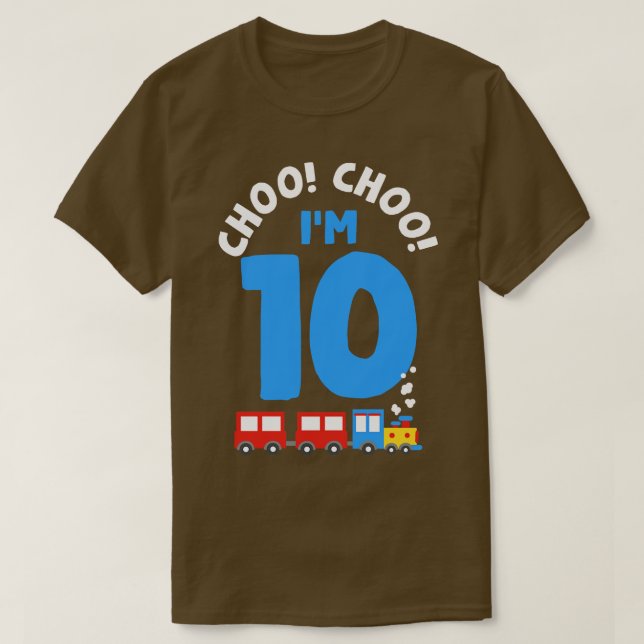 10th Birthday Choo Choo Train T-Shirt (Design Front)