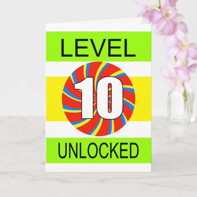 10th Birthday Computer Gamer Card (Orchid)