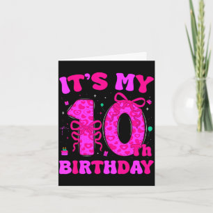 10th birthday coquette bow 10th birthday girl10th card