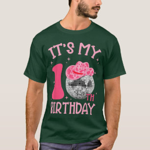 10th Birthday Coquette Bow Disco Ball 10 Year Old T-Shirt
