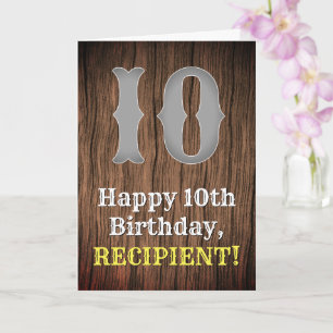 10th Birthday: Country Western Inspired Look, Name Card