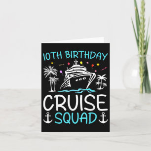 10th Birthday Cruise Squad Gifts 2025 Matching Par Card