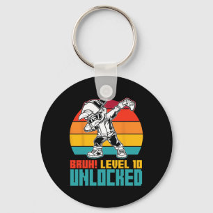 10th Birthday Dabbing Boy Bruh Level 10 Year Old G Key Ring