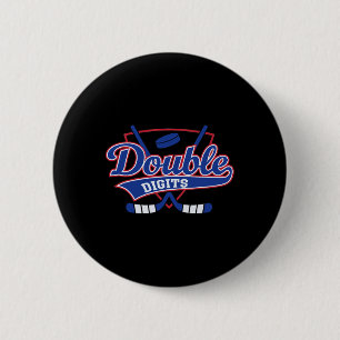 10th Birthday Decorations Hockey Winter Sports Fan 6 Cm Round Badge