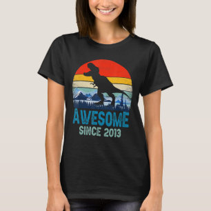 10th Birthday Dinosaur 10 Year Old Boys Awesome Si T-Shirt