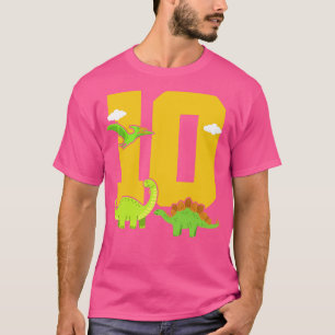 10th Birthday Dinosaur T-Shirt