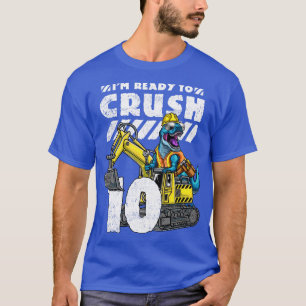 10th Birthday Excavator T Rex 3 T-Shirt