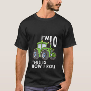 10th Birthday Farm Tractor 10 Year Old Funny B Day T-Shirt