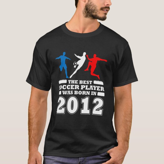 10th birthday football 10 years old soccer player  T-Shirt (Front)