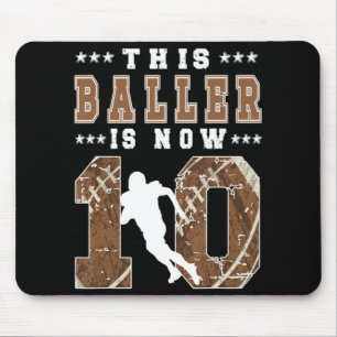 10th Birthday Football Boy Ten Year Old Football P Mouse Mat