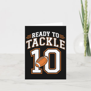10th Birthday Football Lover 10 Year Old Ready To Card