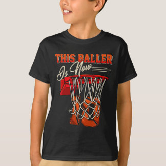 10th Birthday For Boy Bysketbyll 10 Years Old Kid  T-Shirt