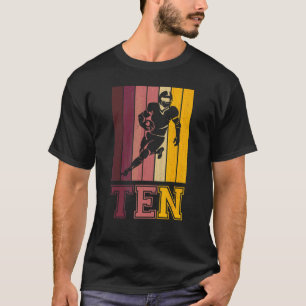 10th Birthday  For Boys Football Player 10 Years O T-Shirt