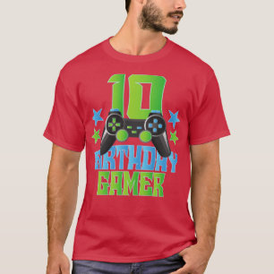 10th Birthday Gamer Boy 10 Years Old Video Game Lo T-Shirt