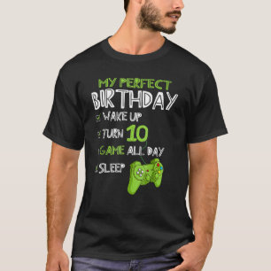 10th Birthday Gaming 10 Years Old Perfect Gamer  B T-Shirt