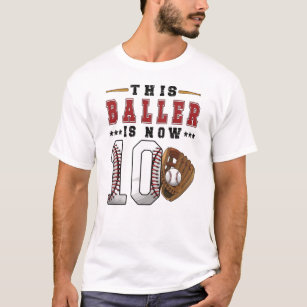 10th Birthday Gift Baseball Player 10 Year Old Boy T-Shirt