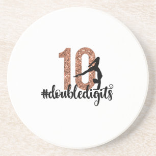 10th Birthday Gift Double Digits Girls Gymnastics Coaster