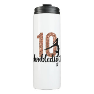 10th Birthday Gift Double Digits Girls Gymnastics Thermal Tumbler