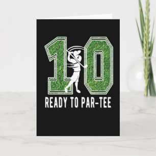 10th Birthday Gift Golf Player 10 Year Old Boy Card
