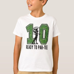 10th Birthday Gift Golf Player 10 Year Old Boy T-Shirt