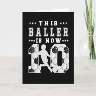 10th Birthday Gift Soccer Player 10 Year Old Boy Card