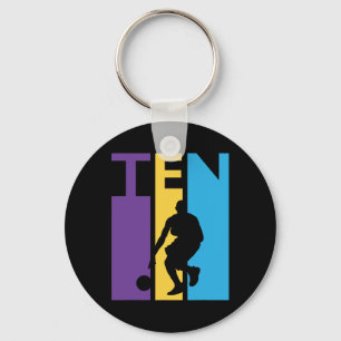 10th Birthday Gift Ten Colourful Basketball 10 Yea Key Ring