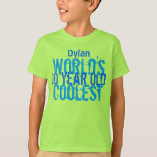 10th Birthday Gift World's Coolest 10 Year Old Boy T-Shirt