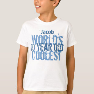 10th Birthday Gift World's Coolest 10 Year Old Boy T-Shirt