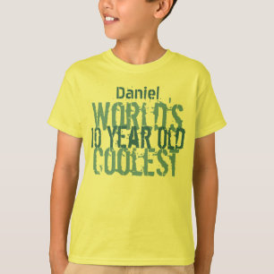 10th Birthday Gift World's Coolest 10 Year Old Boy T-Shirt